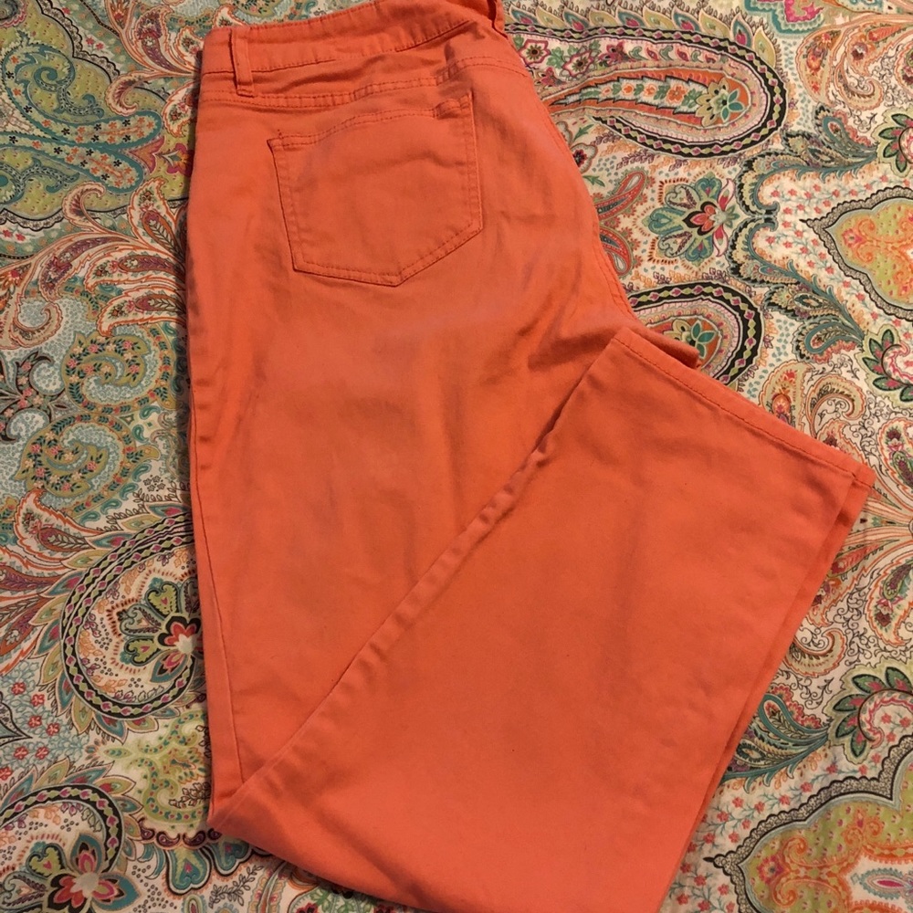 Crown & Ivy salmon pink denim